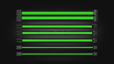 HYPERPC Cable Kit Black/Green