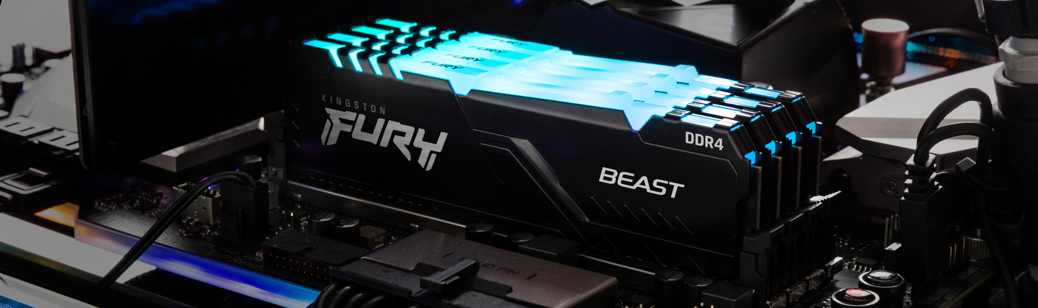 Оперативная память Kingston Fury Beast RGB DDR4-3200