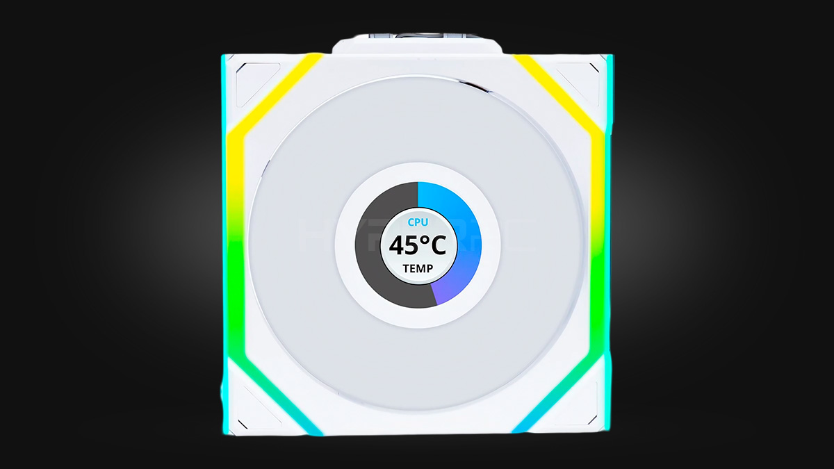 Lian Li UNI FAN SL WIRELESS LCD 120 Reverse White