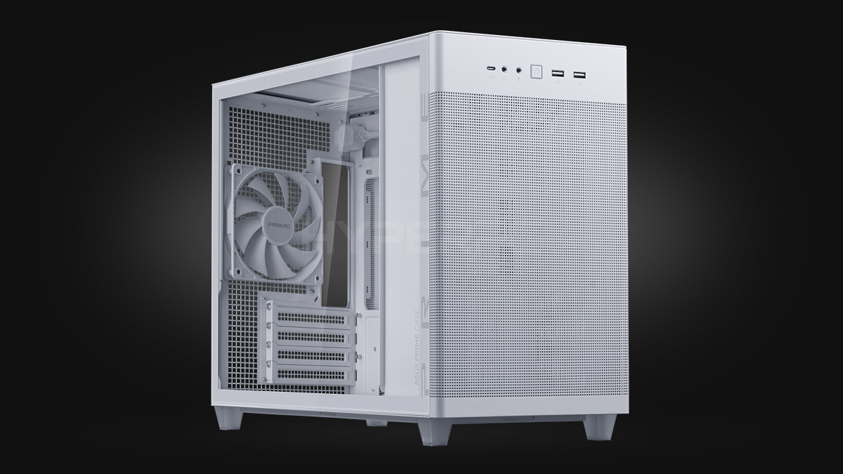 ASUS Prime AP201 Tempered Glass White