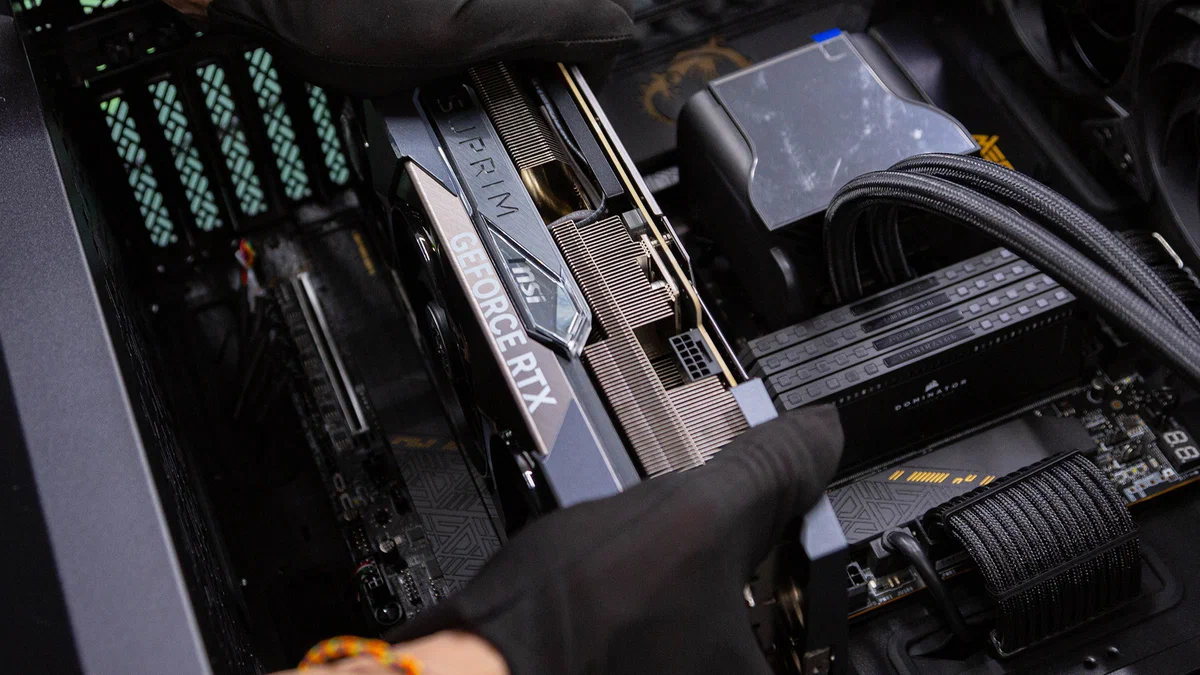 Процессор AMD Ryzen в сокете материнской платы