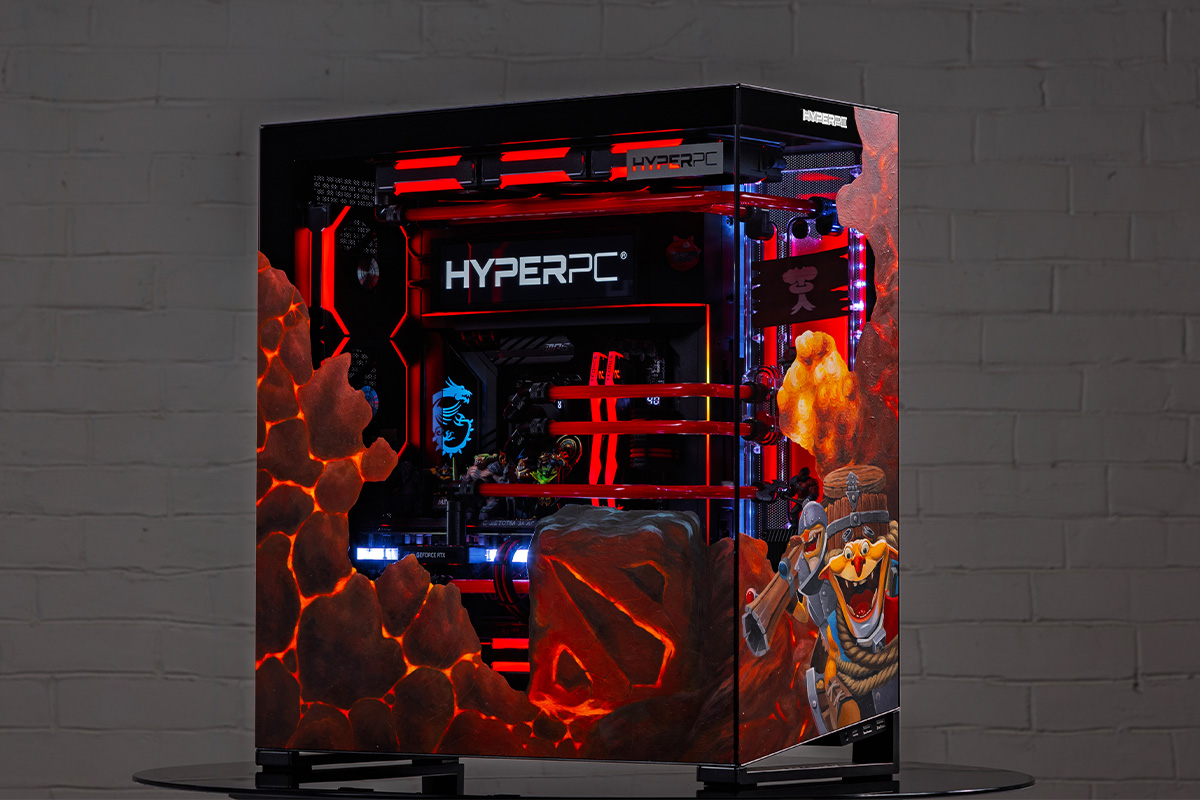 HYPERPC CONCEPT 7 для Михаила Гребенюка — кастомный геймерский компьютер с тематикой Dota 2