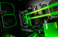 Водоблок процессора Ryzen 9 9950X3D и параллельные акриловые трубки