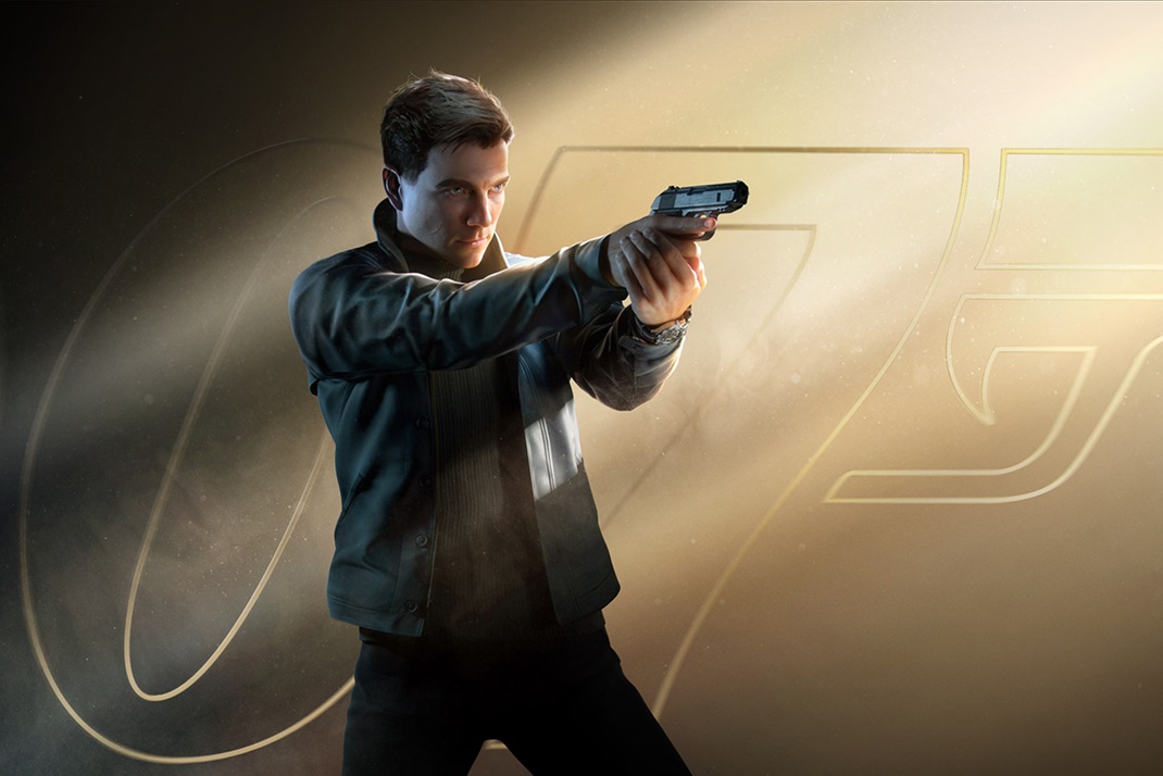 Джеймс Бонд с пистолетом на официальном арте 007 First Light