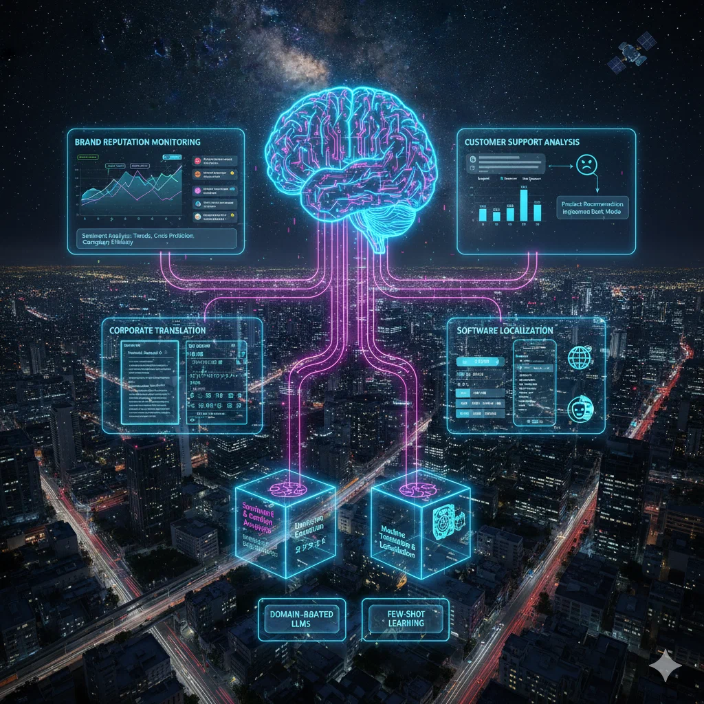Графическое представление обработки естественного языка ИИ