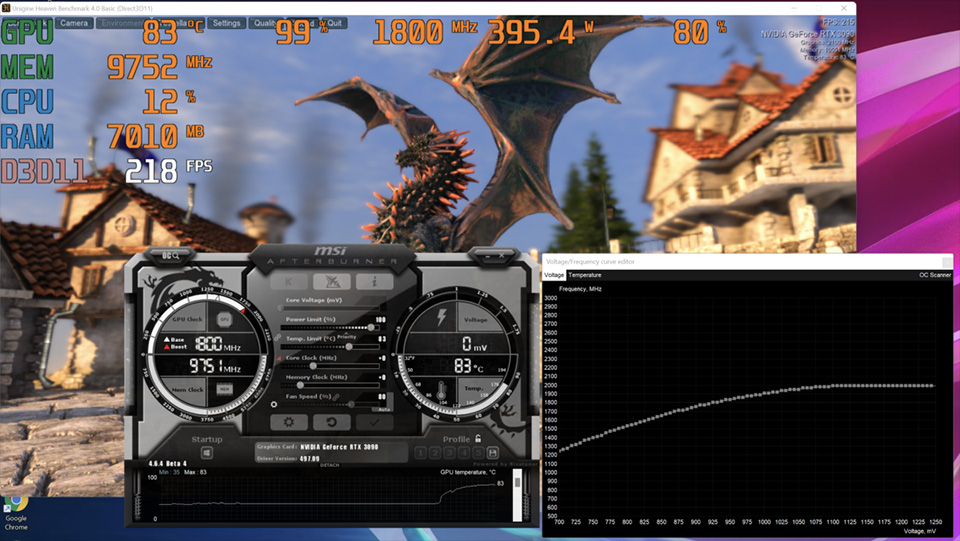 MSI Afterburner таблица частот и напряжений