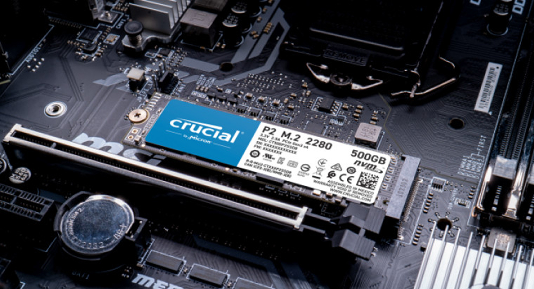 NVMe SSD в слоте на материнской плате