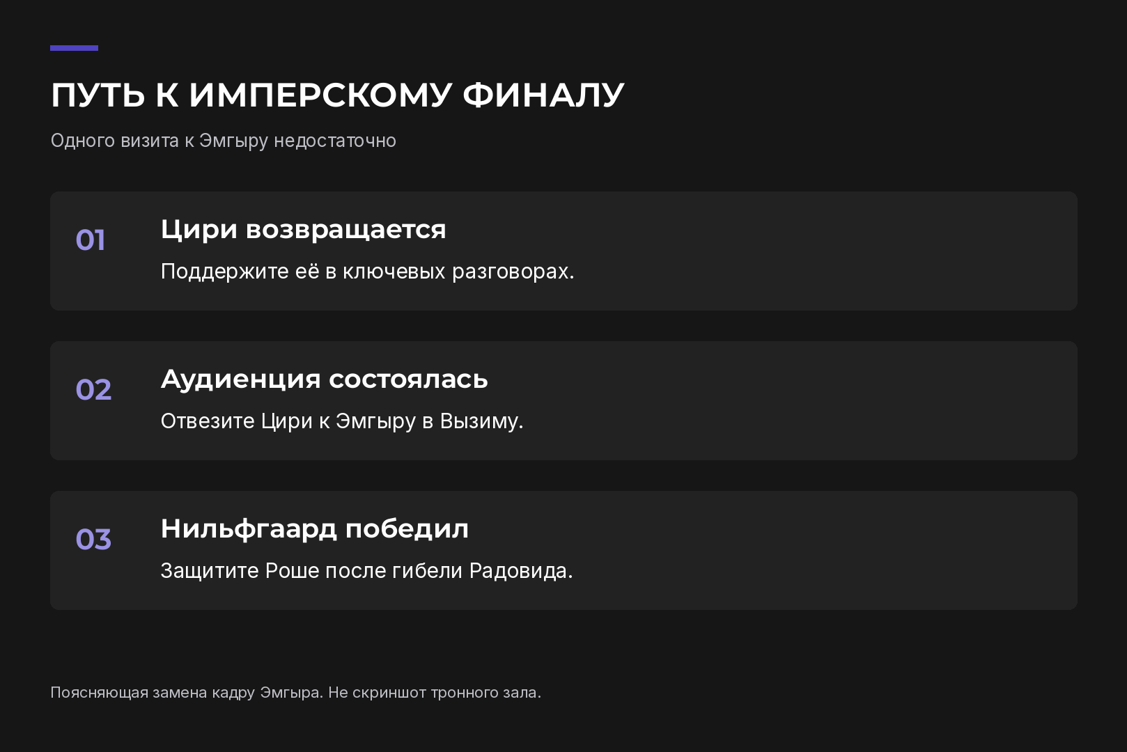 Император Эмгыр вар Эмрейс в тронном зале Вызимы
